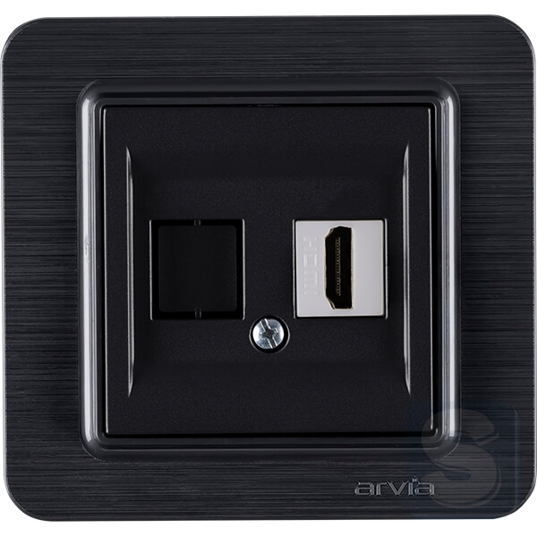 Розетка HDMI Arvia Electric Lavin Черный матовый (21 25 4007 250)